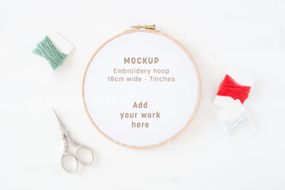 Christmas Embroidery Hoop Mockup