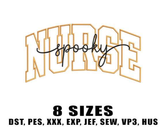 Halloween Nurse Embroidery Design