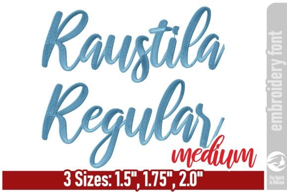 Raustila Embroidery Font - Medium