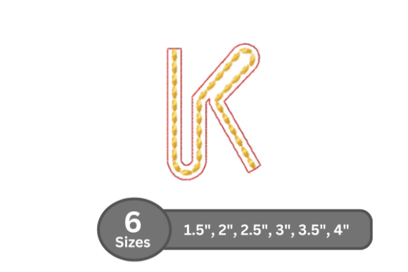 Rope Twist Alphabet -K